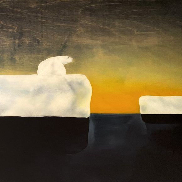 Tableau représentant un ours sur un iceberg