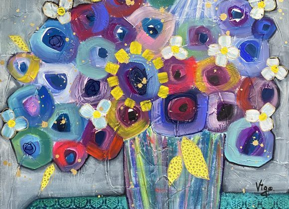 Tableau représentant un bouquet de fleurs