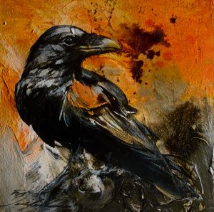 Tableau représentant un corbeau