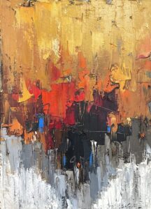 peinture abstraite avec ces couleurs d'automne très vives