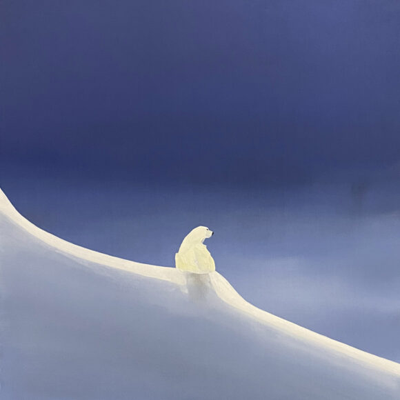 Tableau représentant un ours et de la neige