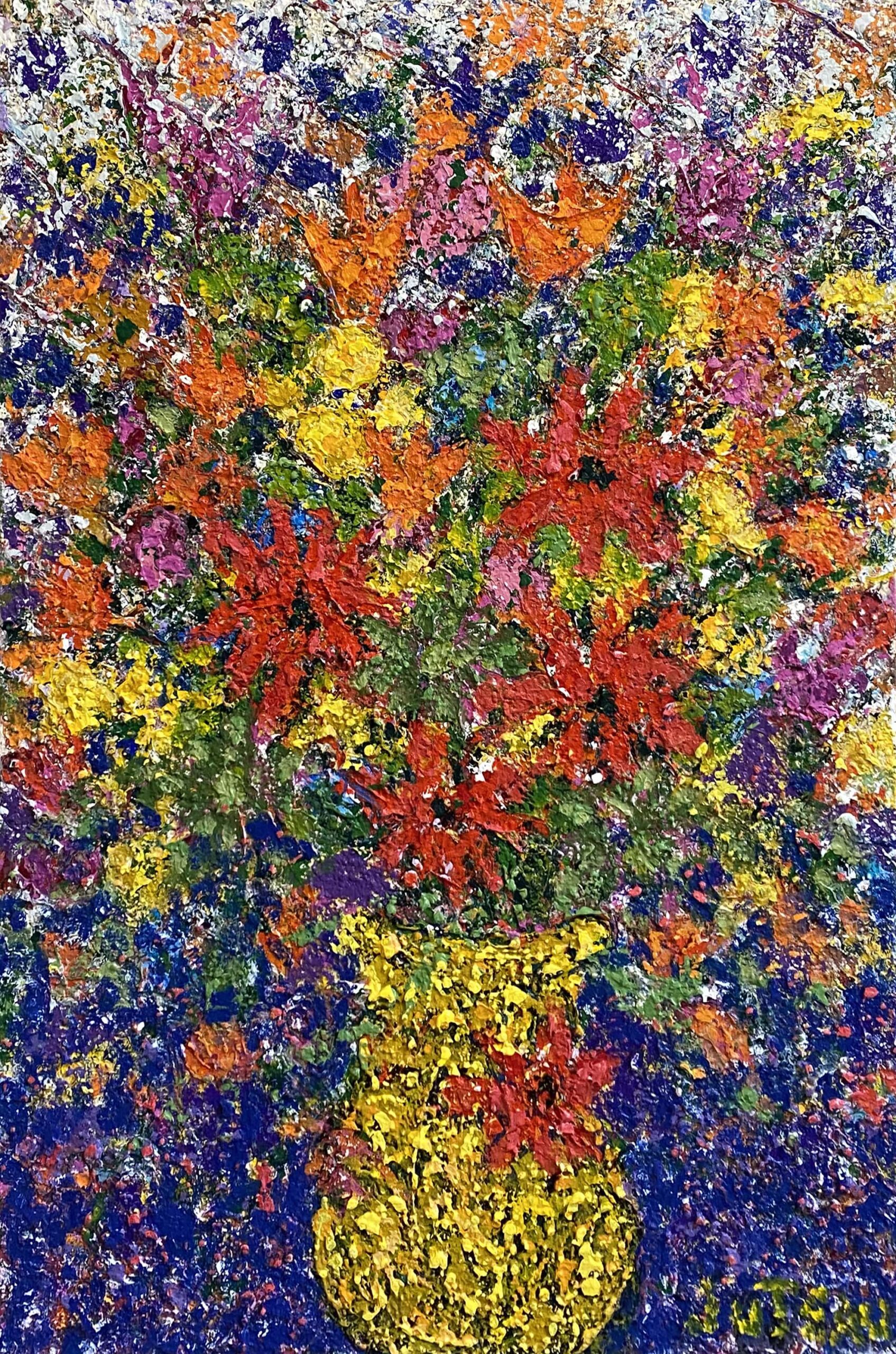 Tableau représentant un bouquet de fleurs