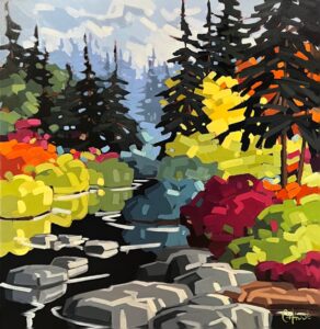 peinture d'un paysage québécois