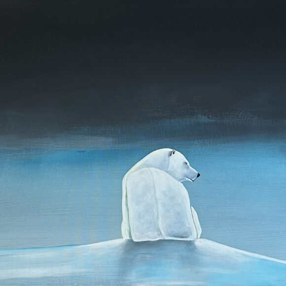 Tableau représentant un ours polaire sur la banquise