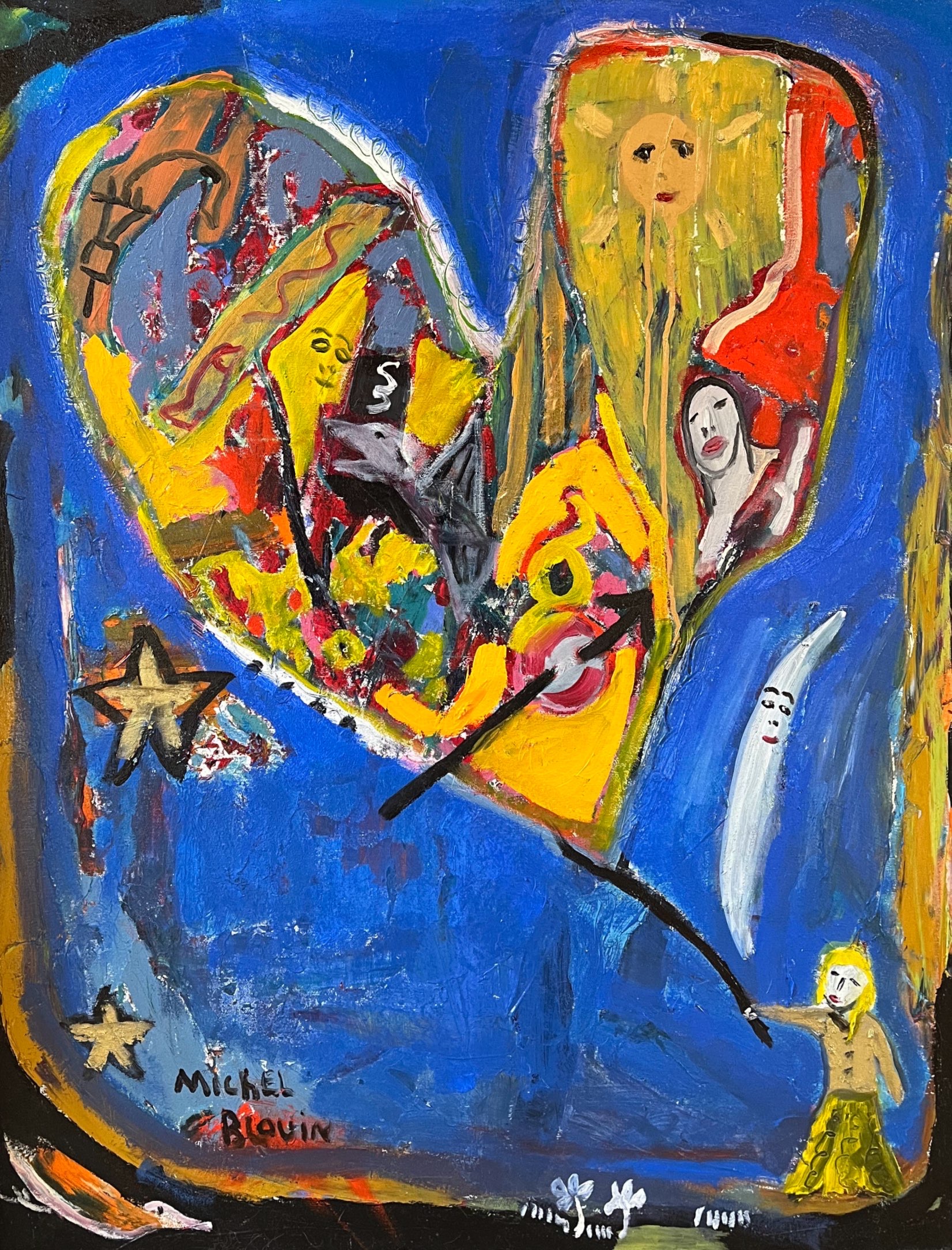 Tableau Le coeur au vent - Michel Blouin